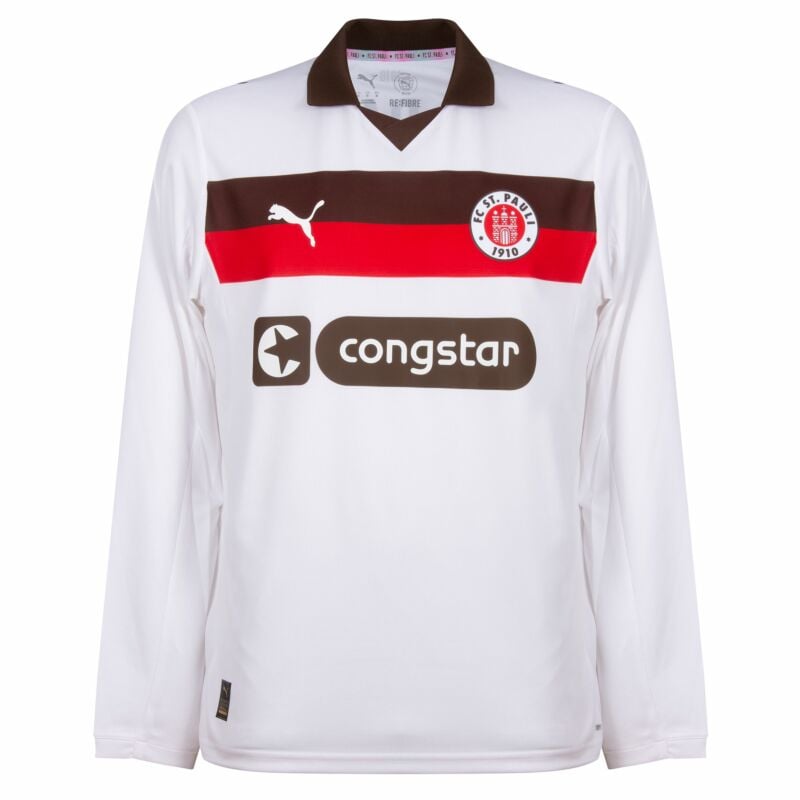 Camisola Manga Comprida FC St. Pauli 2025-26 Alternativa Branca Versão Adepto IRVINE #7