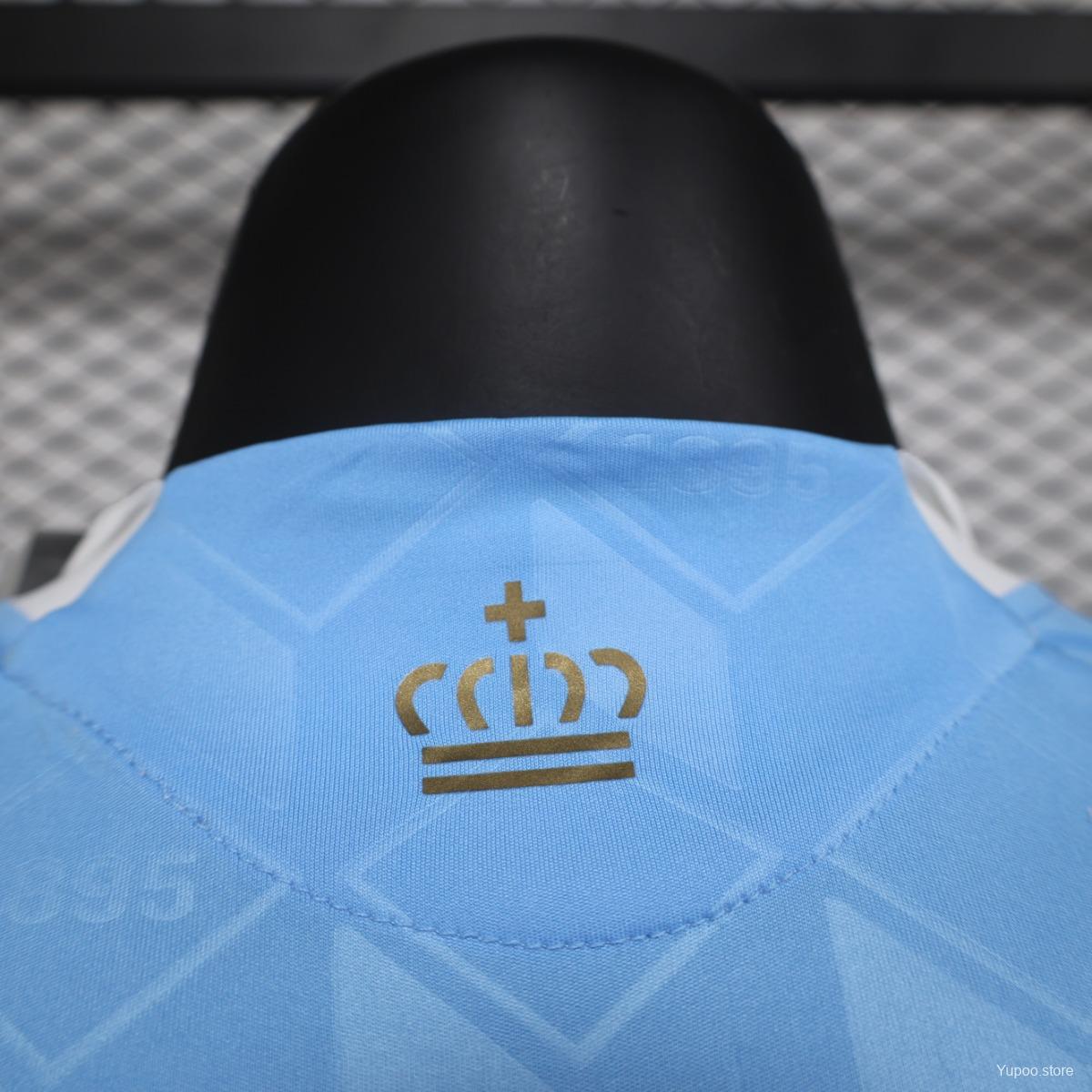 Camisola Belgica 2024 Alternativa Azul Versão Jogador