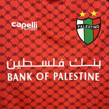 Camisola CD Palestino 2025-26 Alternativa Vermelha Versão Adepto