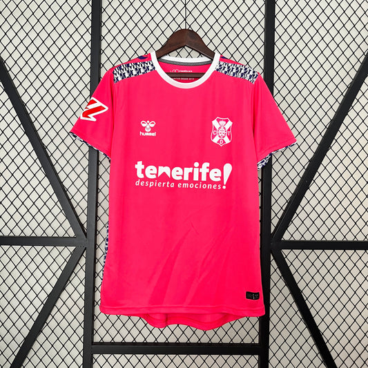 Camisola CD Tenerife 2024-25 Alternativa Vermelha Versão Adepto
