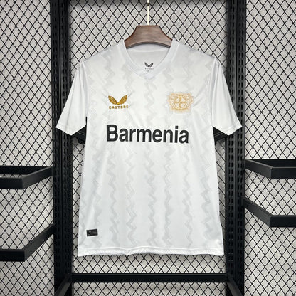 Camisola Bayer 04 Leverkusen 2024-25 Alternativa Branca Versão Adepto