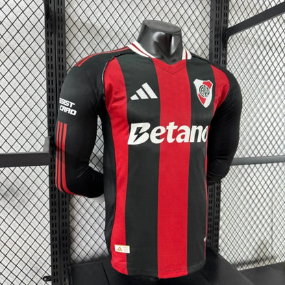 Camisola Manga Comprida CA River Plate 2025-26 Alternativa Riscas CWC Versão Jogador