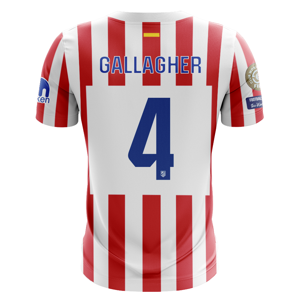 Camisola Atletico Madrid 2025-26 Principal CWC Versão Adepto GALLAGHER #4