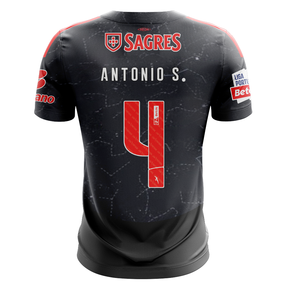 Camisola SLB 2024-25 Alternativa Preta Versão Adepto ANTONIO S. #4