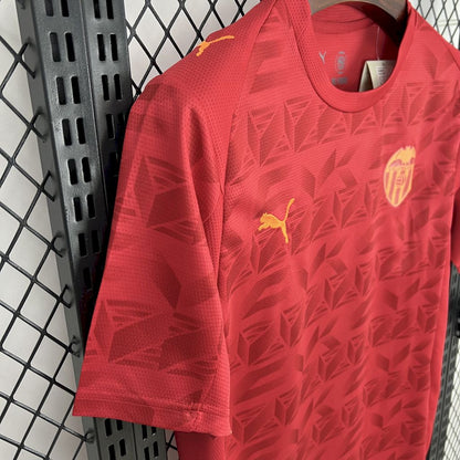 Camisola Valencia FC 2025-26 Alternativa Vermelha Versão Adepto