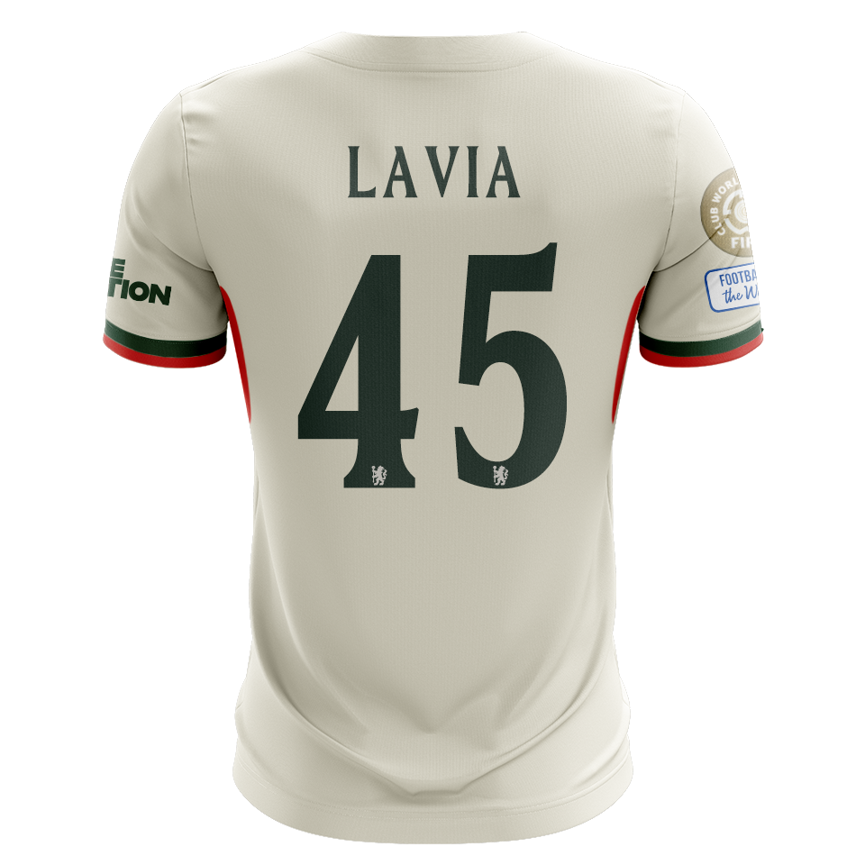 Camisola CHE 2025-26 Alternativa Branca CWC Versão Adepto LAVIA #45