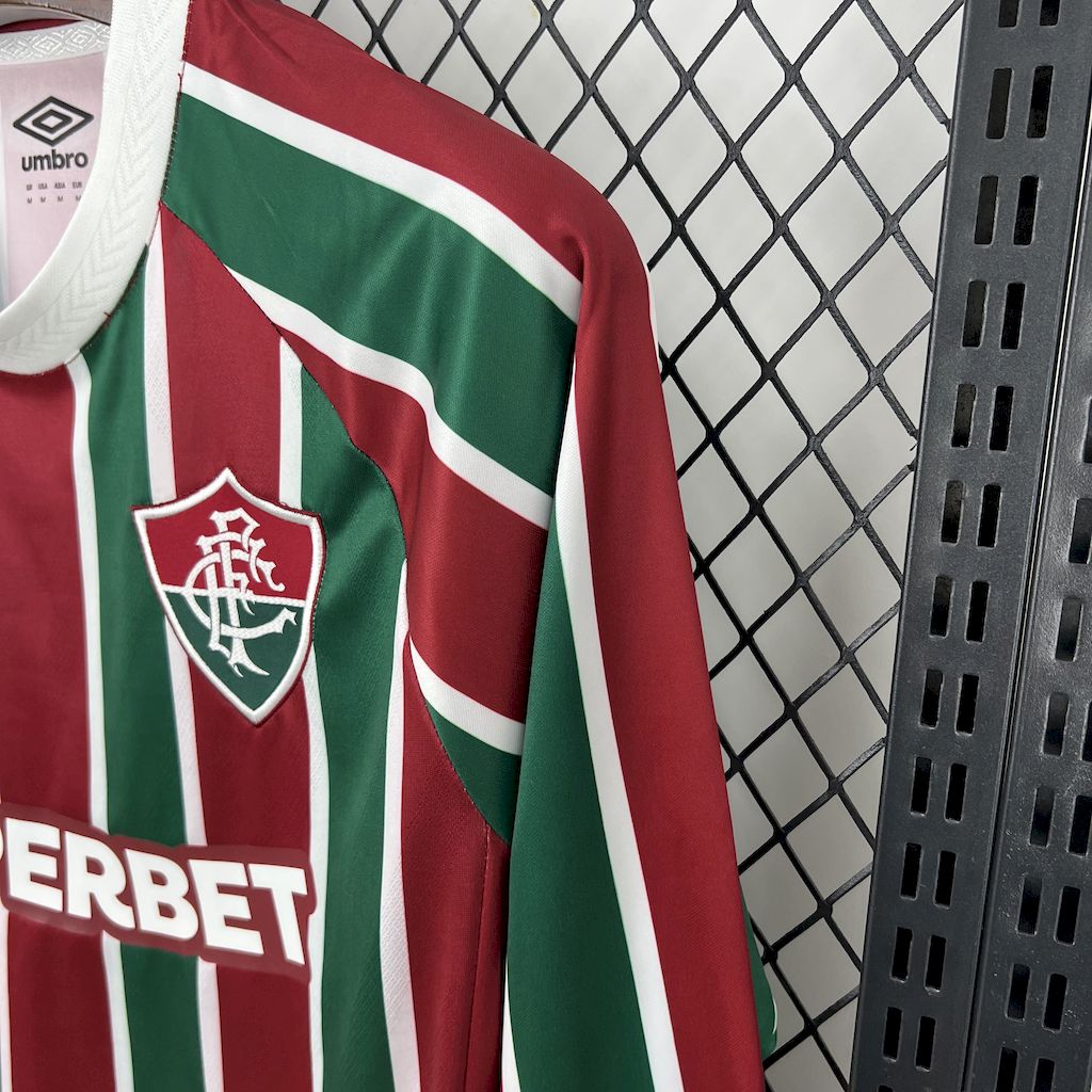 Camisola Manga Comprida Fluminense FC 2025-26 Principal Versão Adepto