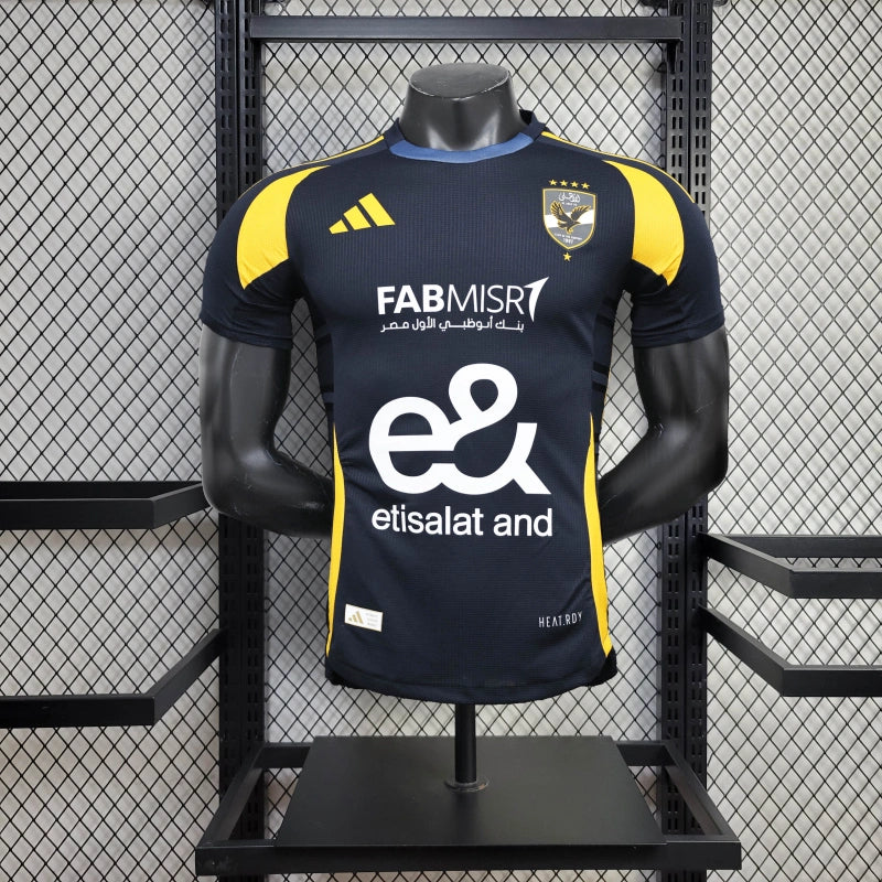 Camisola Al Ahly SC 2024-25 Alternativa Preta Versão Jogador