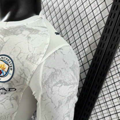 Camisola Manga Comprida MCI 2025-26 Alternativa Branca CWC Versão Jogador