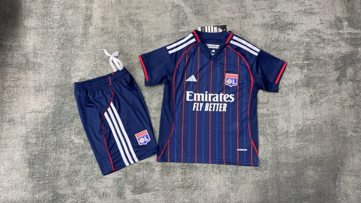 Kit Criança Olympique Lyon 2025-26 Alternativo