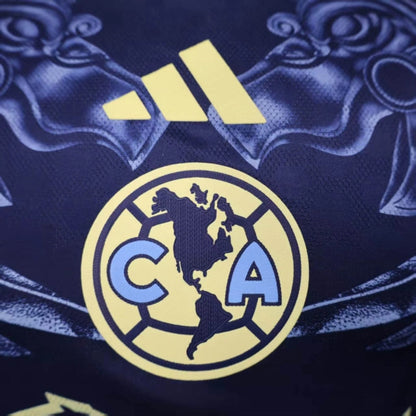 Camisola Manga Comprida CF America 2025-26 Alternativa Azul Versão Jogador