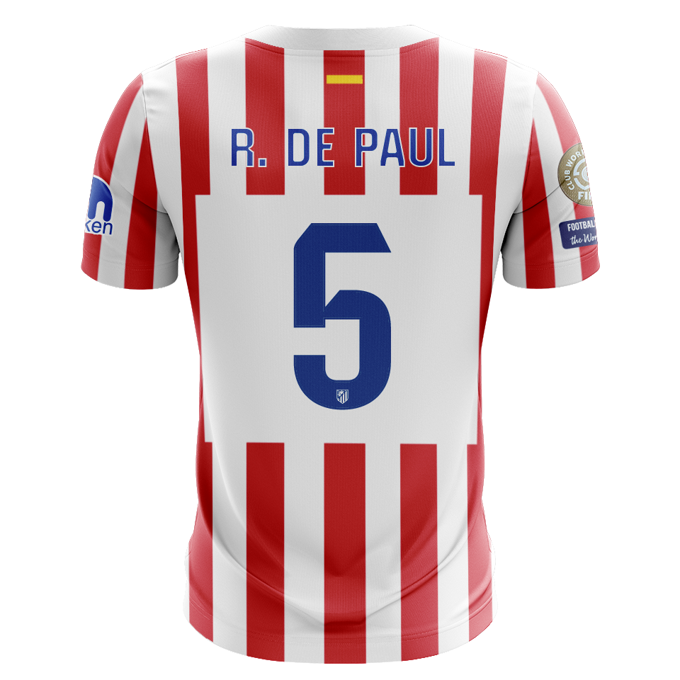 Camisola Atletico Madrid 2025-26 Principal CWC Versão Adepto R. DE PAUL #5