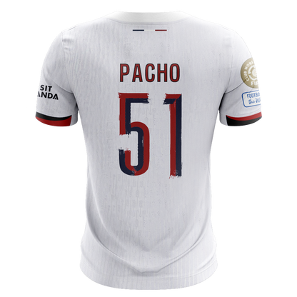 Camisola FC Paris Saint-Germain 2025-26 Alternativa Branca CWC Versão Adepto PACHO #51