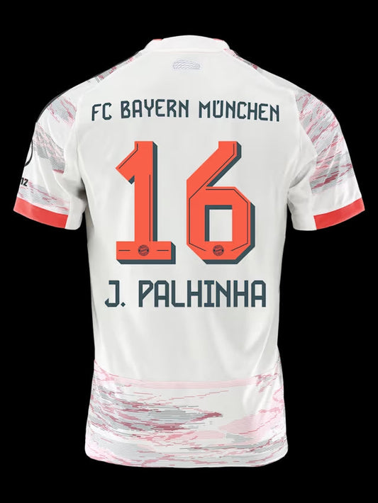 Camisola FC Bayern 2025-26 Alternativa Creme Versão Adepto J. PALHINHA #16