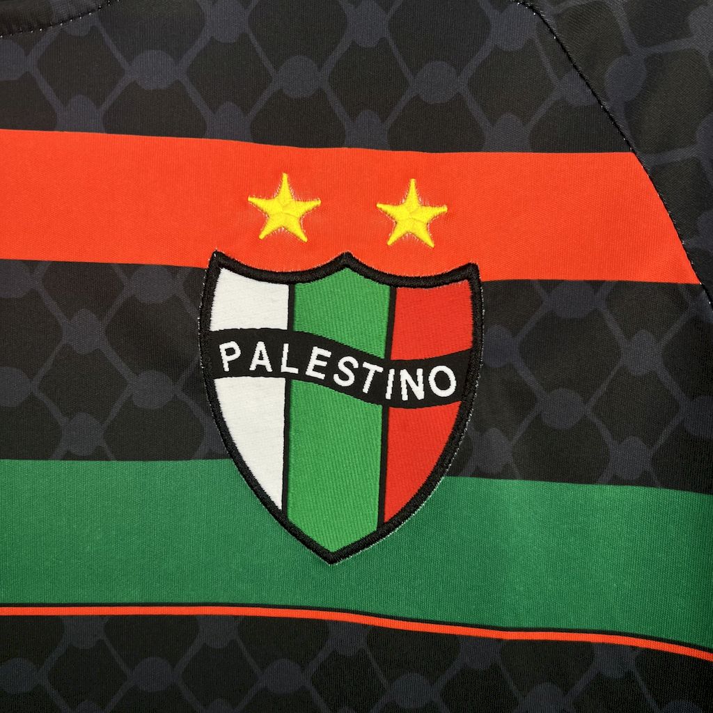 Camisola CD Palestino 2025-26 Alternativa Preta Versão Adepto