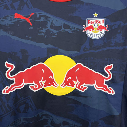 Camisola RB Salzburg 2025-26 Alternativa Azul Versão Adepto