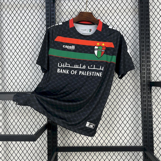Camisola CD Palestino 2025-26 Alternativa Preta Versão Adepto