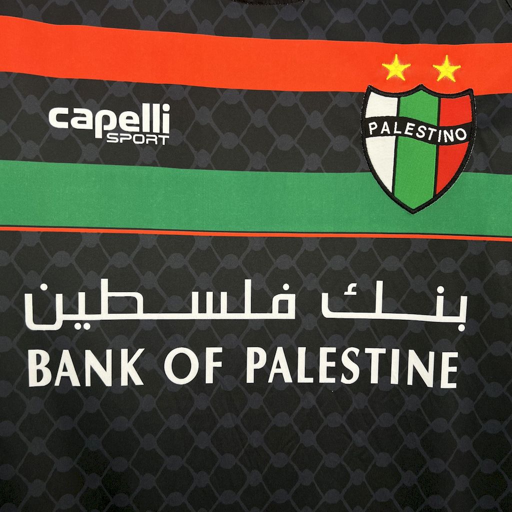 Camisola CD Palestino 2025-26 Alternativa Preta Versão Adepto