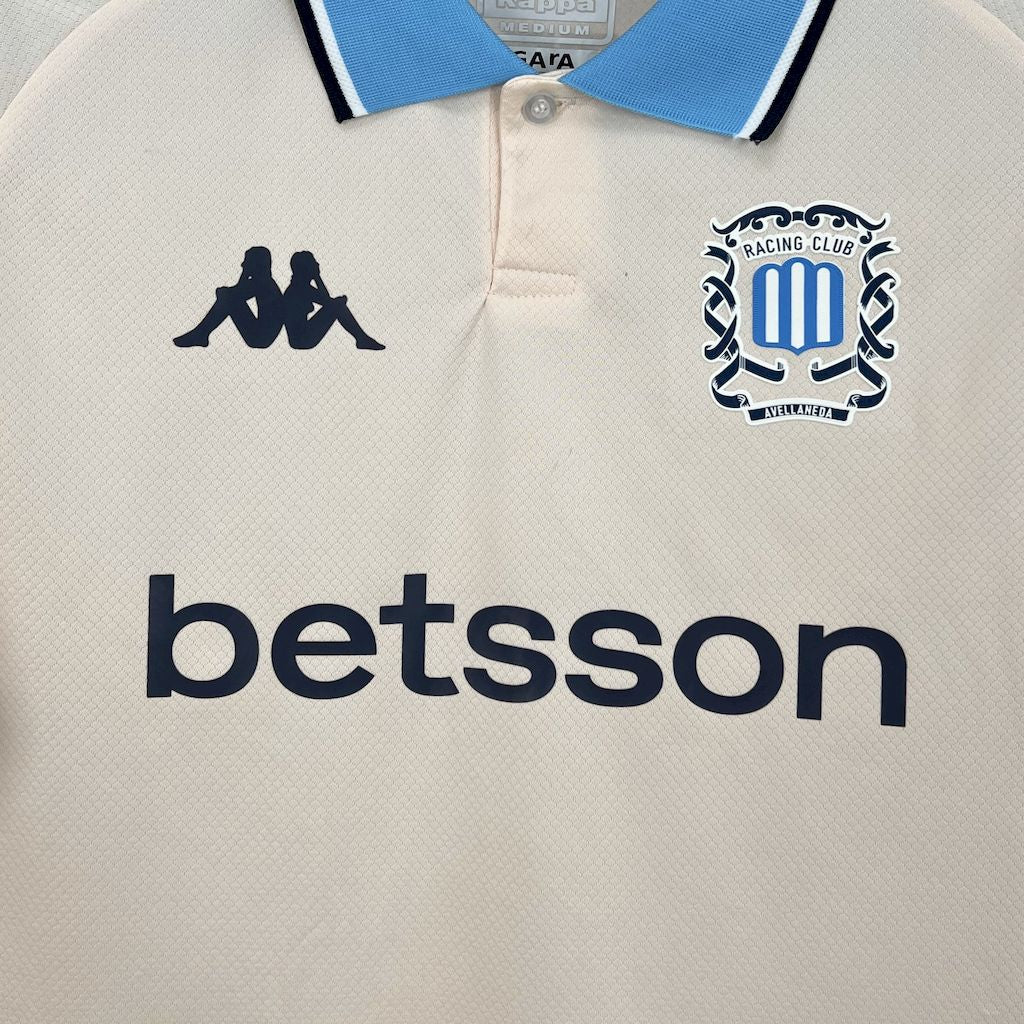 Camisola Racing Club 2025-26 Alternativa Branca Versão Adepto