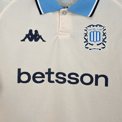 Camisola Racing Club 2025-26 Alternativa Branca Versão Adepto