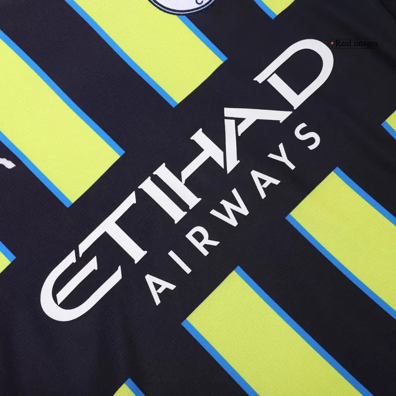 Camisola MCI 2024-25 Alternativa Amarela UCL Versão Adepto HAALAND #9
