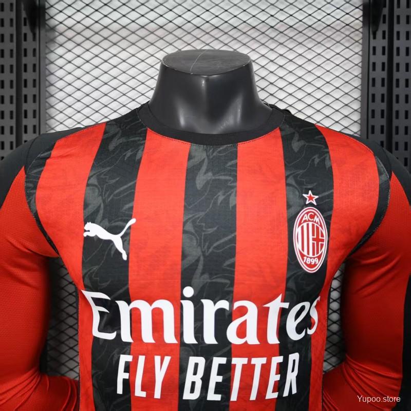 Camisola Manga Comprida Ac Milan 2025-26 Principal Versão Jogador