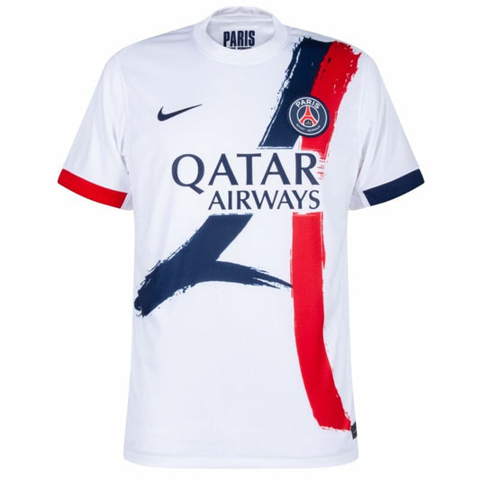 Camisola FC Paris Saint-Germain 2024-25 Alternativa Branca UCL Versão Adepto KVARATSKHELIA #7