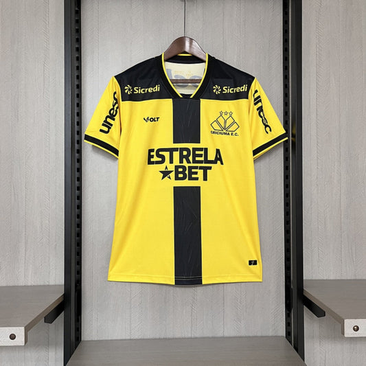 Camisola Criciuma EC  2025-26 Alternativa Amarela Versão Adepto