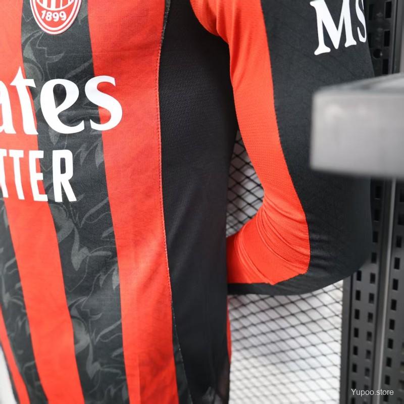 Camisola Manga Comprida Ac Milan 2025-26 Principal Versão Jogador