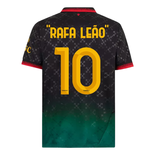 Camisola Ac Milan 2024-25 Alternativa Preta/Verde Versão Adepto "RAFA LEÃO" #10