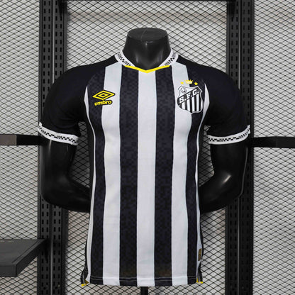 Camisola Santos FC 2025-26 Alternativa Preta/Branca Versão Jogador