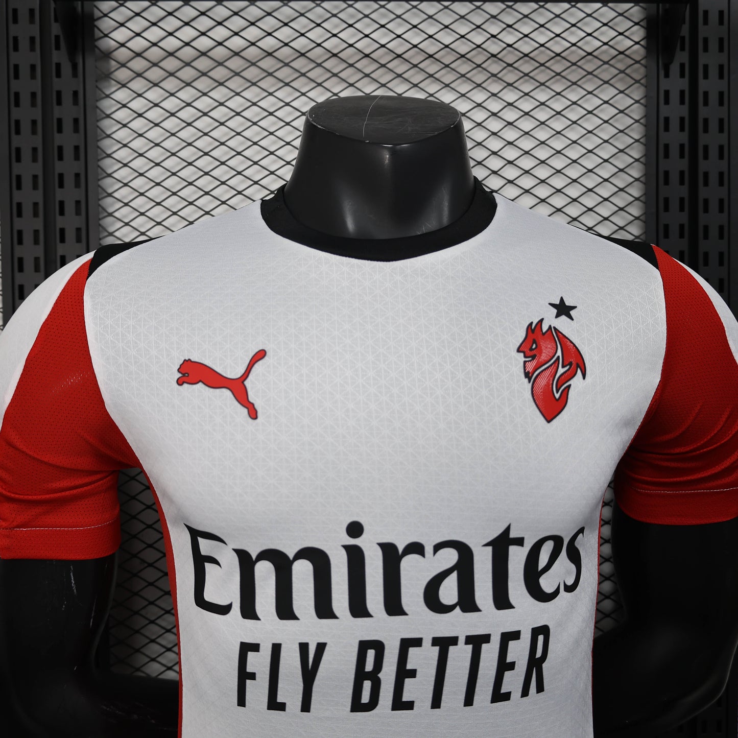 Camisola Ac Milan 2025-26 Alternativa Branca Versão Jogador