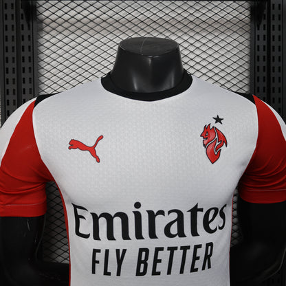 Camisola Ac Milan 2025-26 Alternativa Branca Versão Jogador