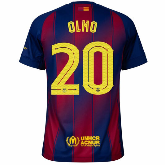 Camisola FC Barcelona 2025-26 Principal UCL Versão Adepto OLMO #20