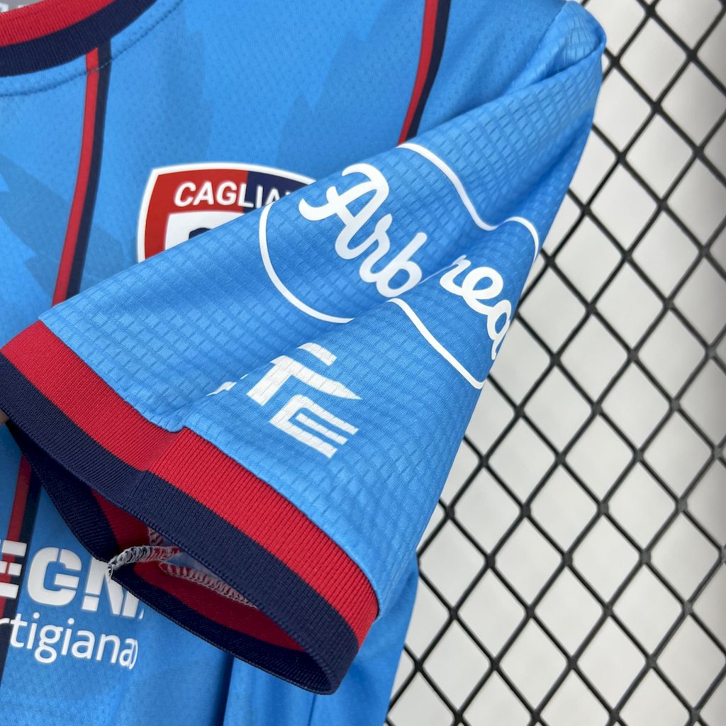 Camisola Cagliari 2025-26 Alternativa Azul Versão Adepto