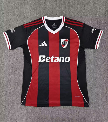 Camisola CA River Plate 2025-26 Alternativa Riscas CWC Versão Adepto