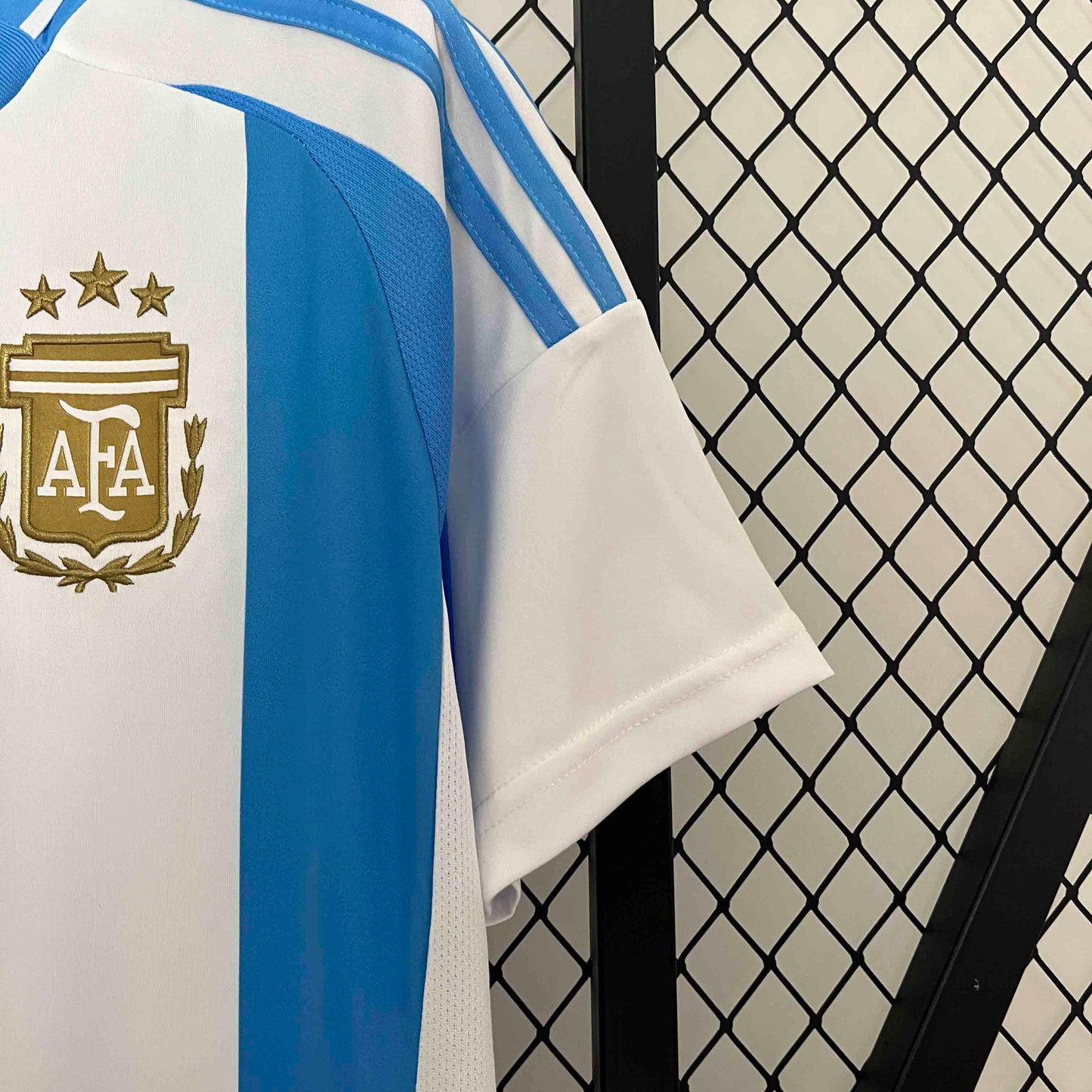 Camisola Argentina 2024 Principal Patch Campeão Versão Adepto