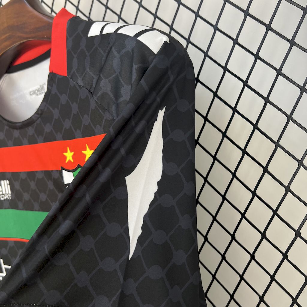 Camisola CD Palestino 2025-26 Alternativa Preta Versão Adepto