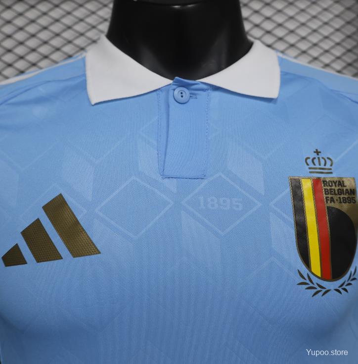 Camisola Belgica 2024 Alternativa Azul Versão Jogador