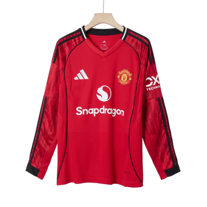 Camisola Manga Comprida M-United 2025-26 Principal Versão Adepto