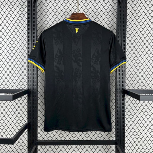 Camisola M-United 2025-26 Alternativa Preta Versão Adepto