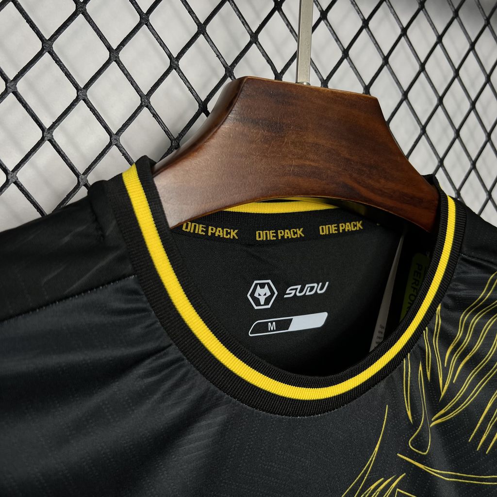 Camisola WOL 2024-25 Alternativa Preta Versão Adepto