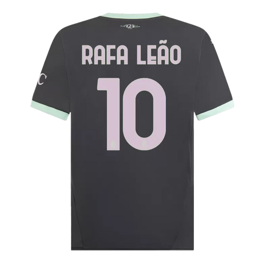 Camisola Ac Milan 2024-25 Alternativa Preta Versão Adepto RAFA LEÃO #10