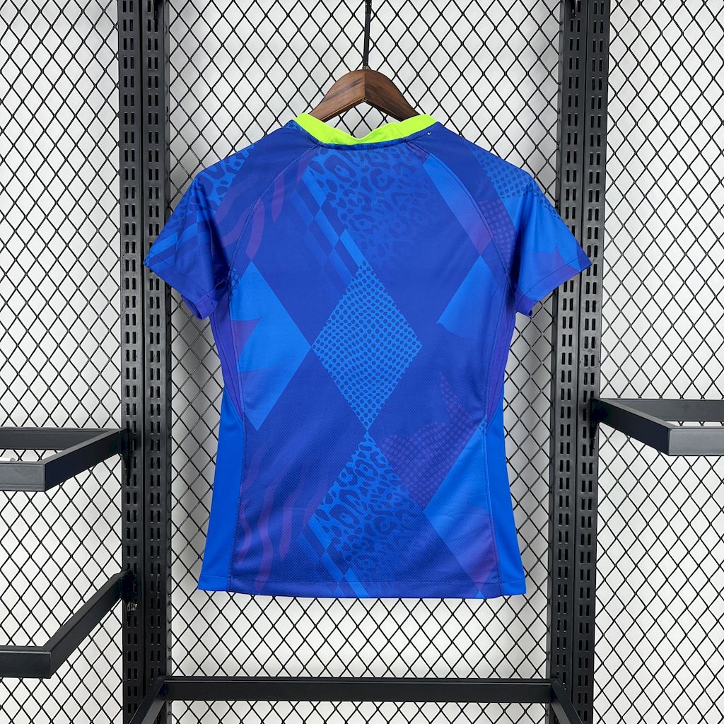 Camisola Brasil 2025 Alternativa Azul Versão Mulher