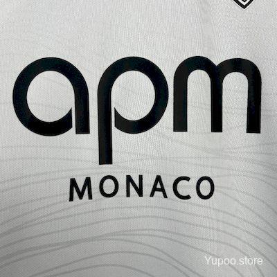 Camisola AS Monaco 2025-26 Alternativa Branca Versão Adepto