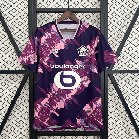 Camisola LOSC Lille 2025-26 Alternativa Roxa Versão Adepto