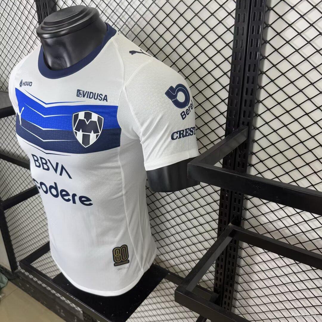 Camisola CF Monterrey 2025-26 Alternativa Branca Versão Jogador
