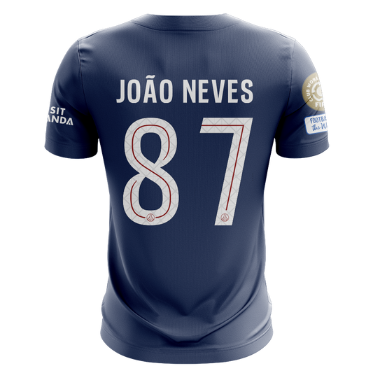 Camisola FC Paris Saint-Germain 2025-26 Principal CWC Versão Adepto JOÃO NEVES #87
