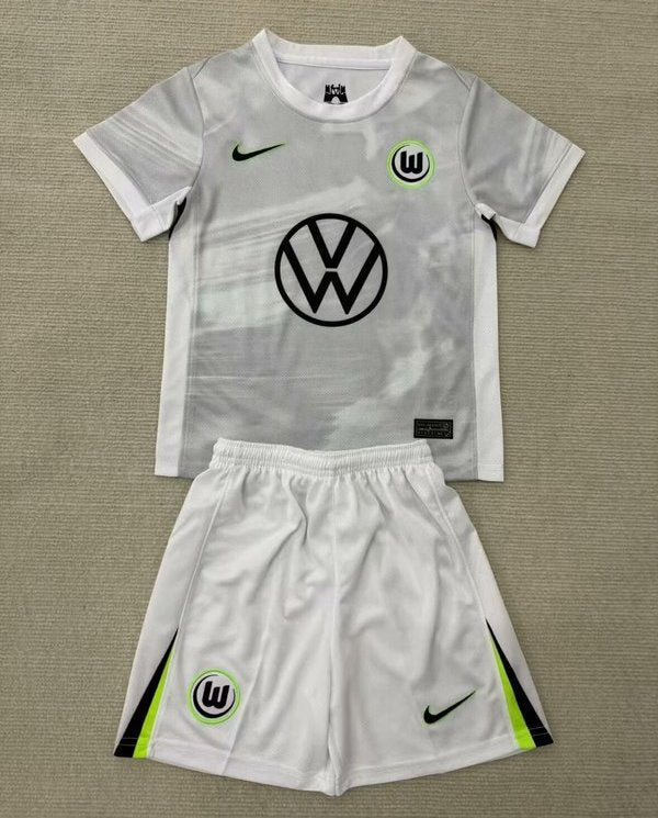 Kit Criança VfL Wolfsburg 2025-26 Alternativo