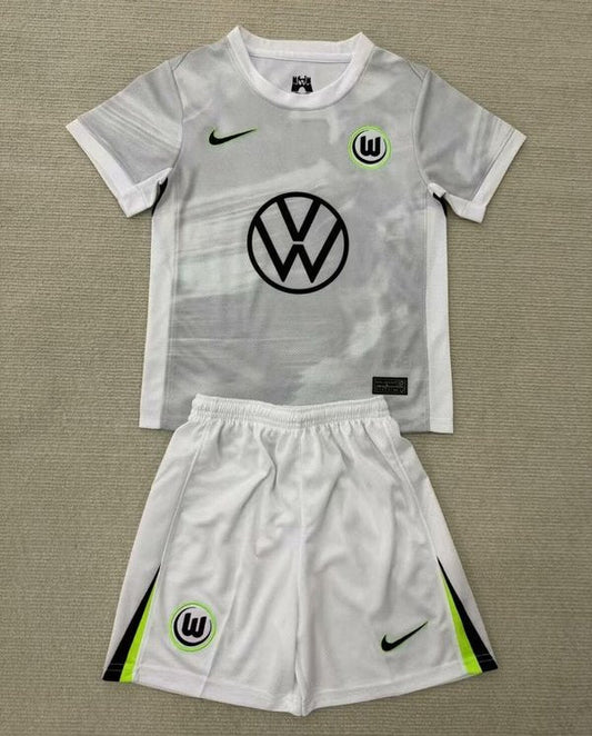 Kit Criança VfL Wolfsburg 2025-26 Alternativo